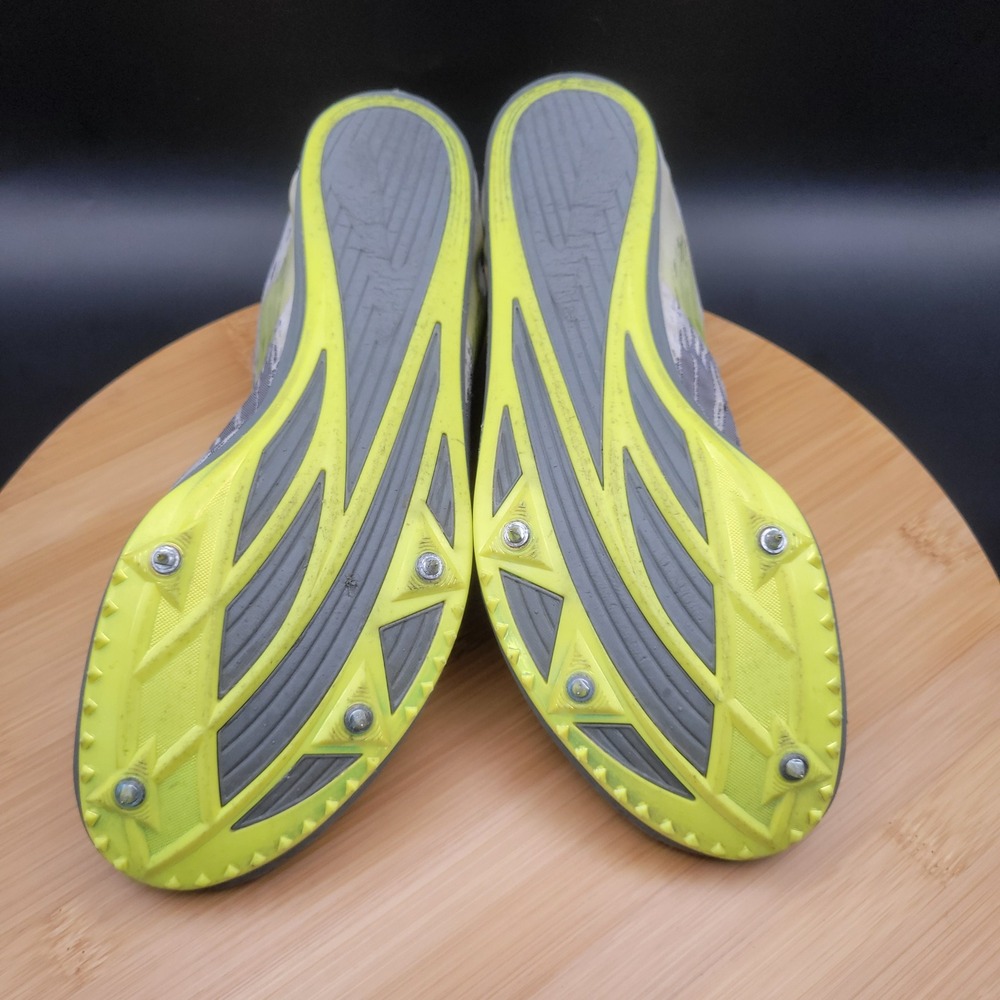 Brooks Wire 6 Mens Track Spikes Grey Neon Yellow 1000351D051 Sz 7.5 Racing Shoes - Picture 7 of 8
